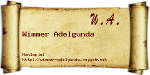 Wimmer Adelgunda névjegykártya